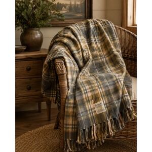 VTG Faribo Faribault Woolen Mill Plaid Afghan Throw NEW IN PACKAGE 50x60